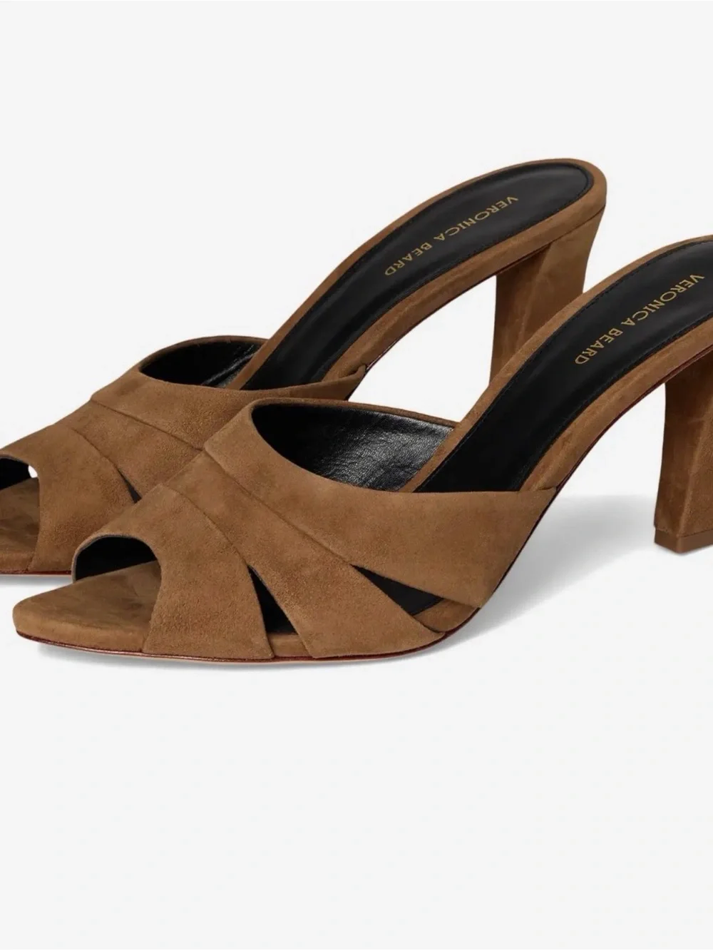 Veronica Beard Cassiel Suede Slide Sandal - Hazelwood - Picture 2 of 11